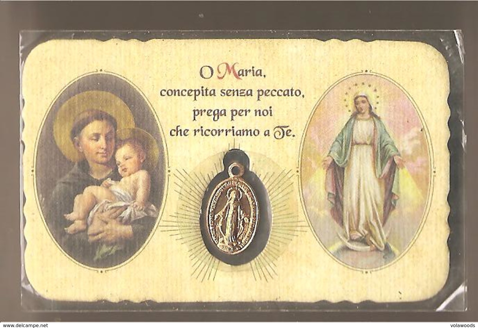 Santino - S. Antonio Da Padova - Medaglietta Di S.S. Vergine Maria - Religión & Esoterismo