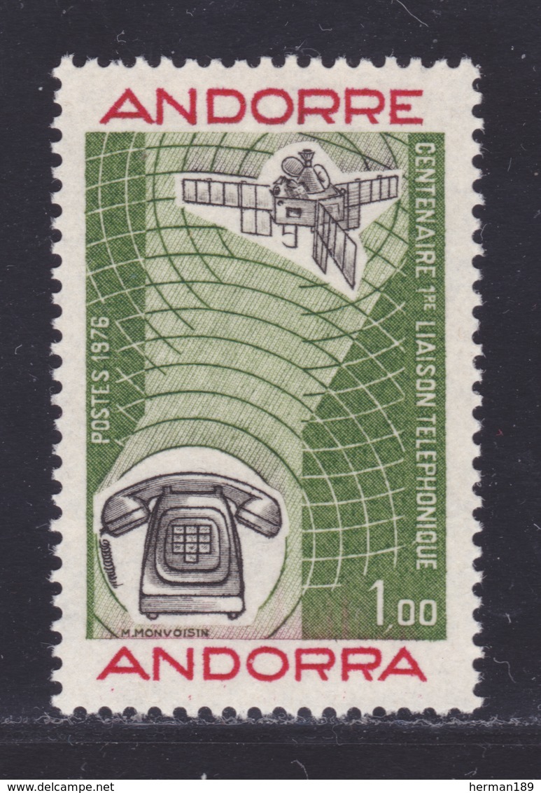 ANDORRE N°  252 ** MNH Neuf Sans Charnière, TB (D7234) Cosmos, Satellite, Liaison Téléphonique - Nuevos