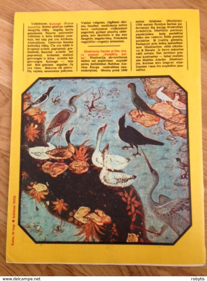 Magazine Nature 1982 Lithuania Animals Birds - Magazines