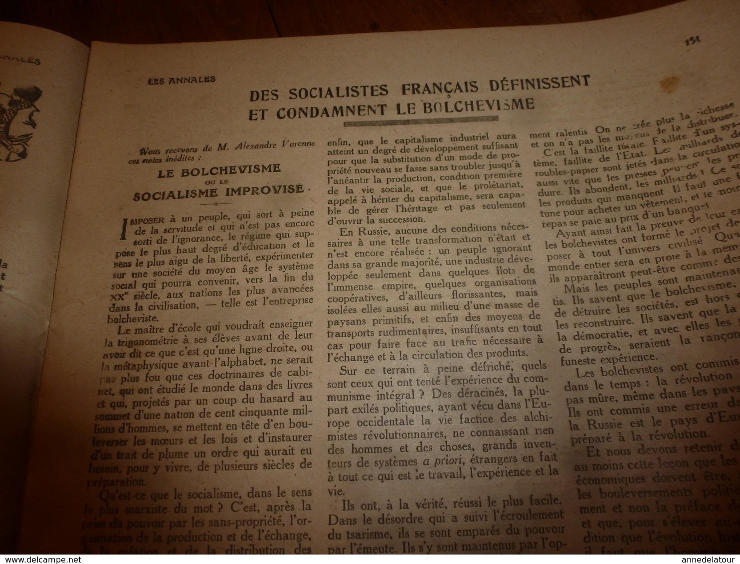 1919  LES ANNALES:Important Documentaire Sur La Révolution En RUSSIE; Lénine;Trotski;Vologda;Hymne Russe; Etc - Andere & Zonder Classificatie