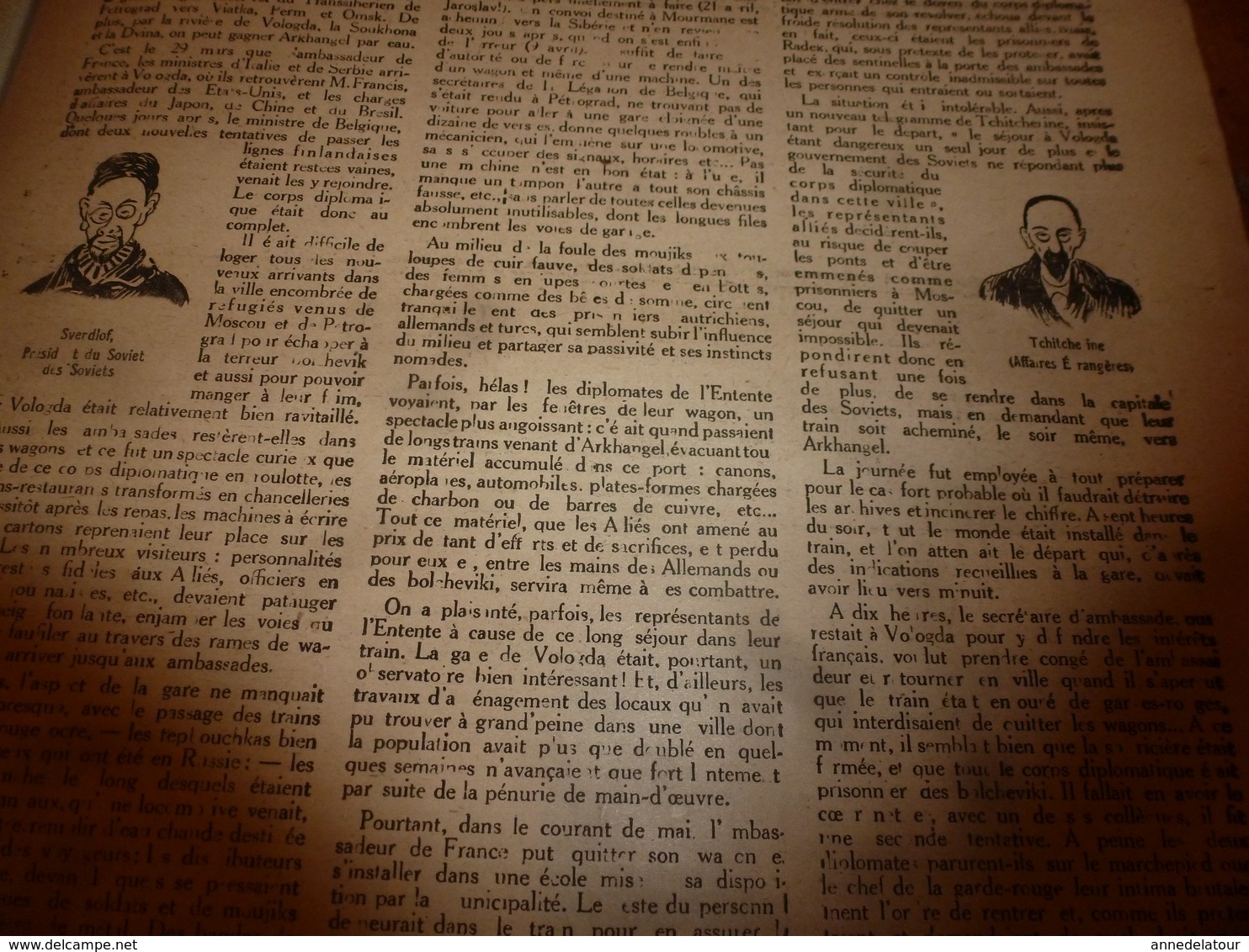 1919  LES ANNALES:Important documentaire sur la Révolution en RUSSIE; Lénine;Trotski;Vologda;Hymne russe; etc