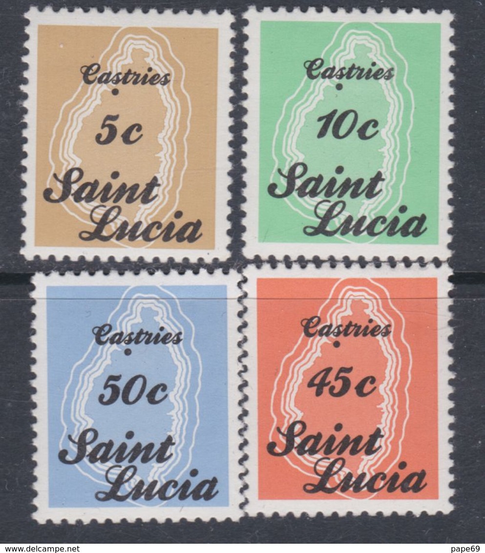 Sainte-Lucie N° 852 / 55  XX  La Série Courante Des 4 Valeurs Sans Charnière, TB - St.Lucie (1979-...)