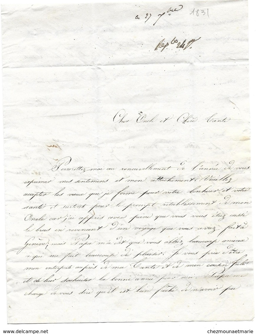 EYMARD ANCIEN PREFET PIERRELATTE 1831 - DROME - MARQUE POSTALE LETTRE MISSIVE - 1801-1848: Précurseurs XIX