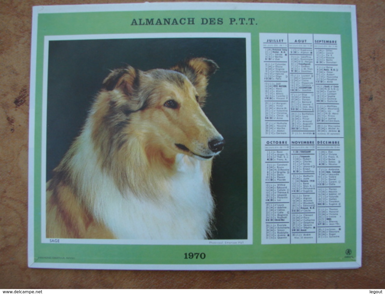 Almanach Des PTT 1970 Chien -Chat Dépt. Ille & Vilaine Format 21,5X28,5cm - Grand Format : 1961-70