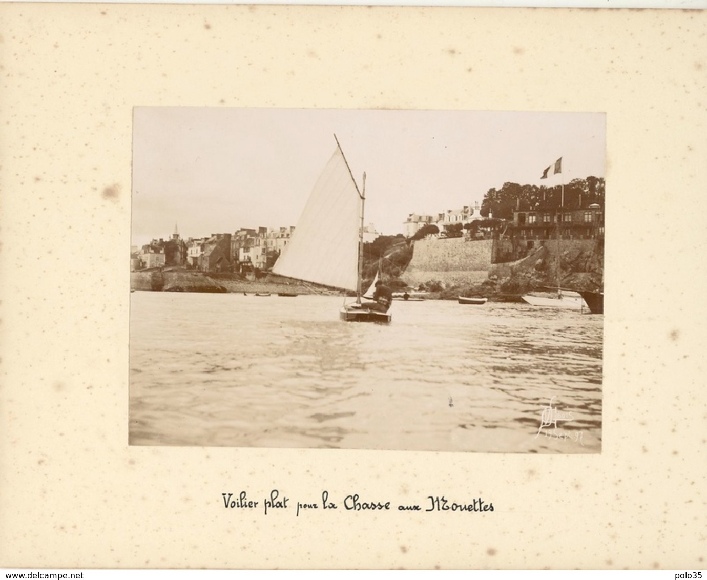 35. Dinard - Saint-Malo. Voilier Palt Pour La Chasse Aux Mouettes Devant Dinard - 1897 - VR_SMbleu - Boats