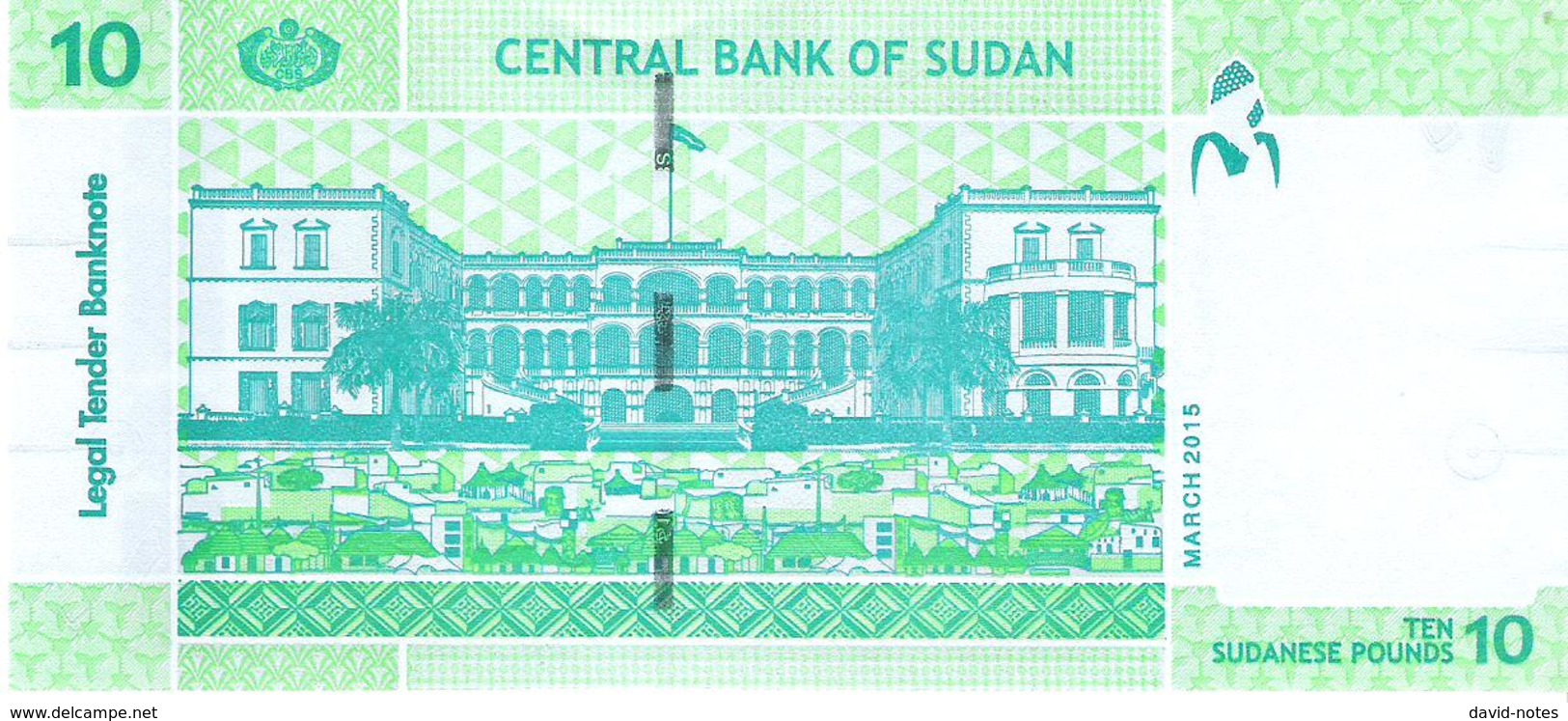 Sudan - Pick 73 - 10 Pounds 2015 - Unc - Soudan