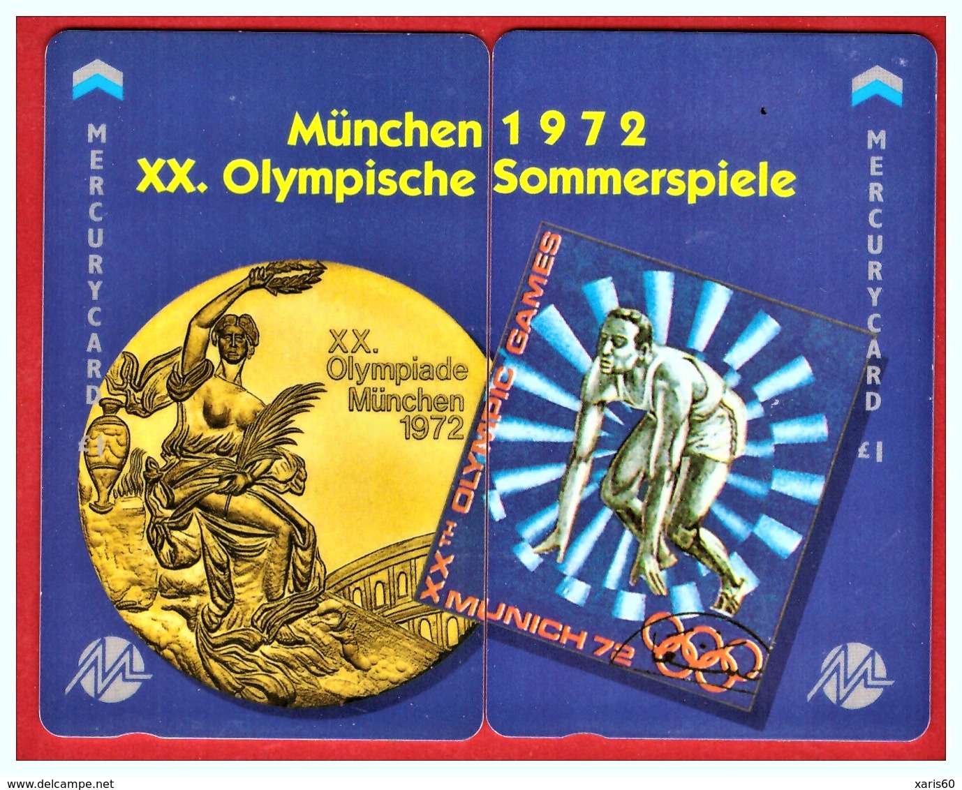 MERCURY: Olympics Games Series (1) MEO002-3 "Munchen 1972" Rare (1.044ex) - [ 4] Mercury Communications & Paytelco