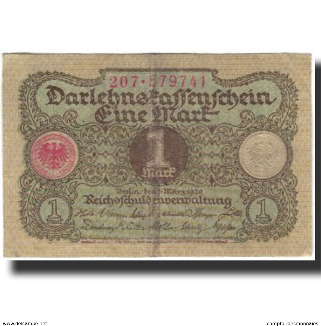 Billet, Allemagne, 1 Mark, 1920-03-01, KM:58, TB - 1 Mark