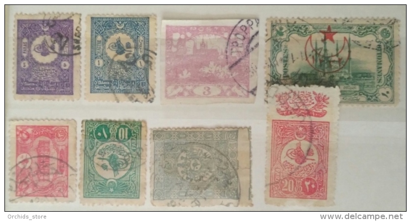 X3 - Turkey Selection Of Ottoman Stamps, 8 Diff With Various Postmarks - Used Stamps