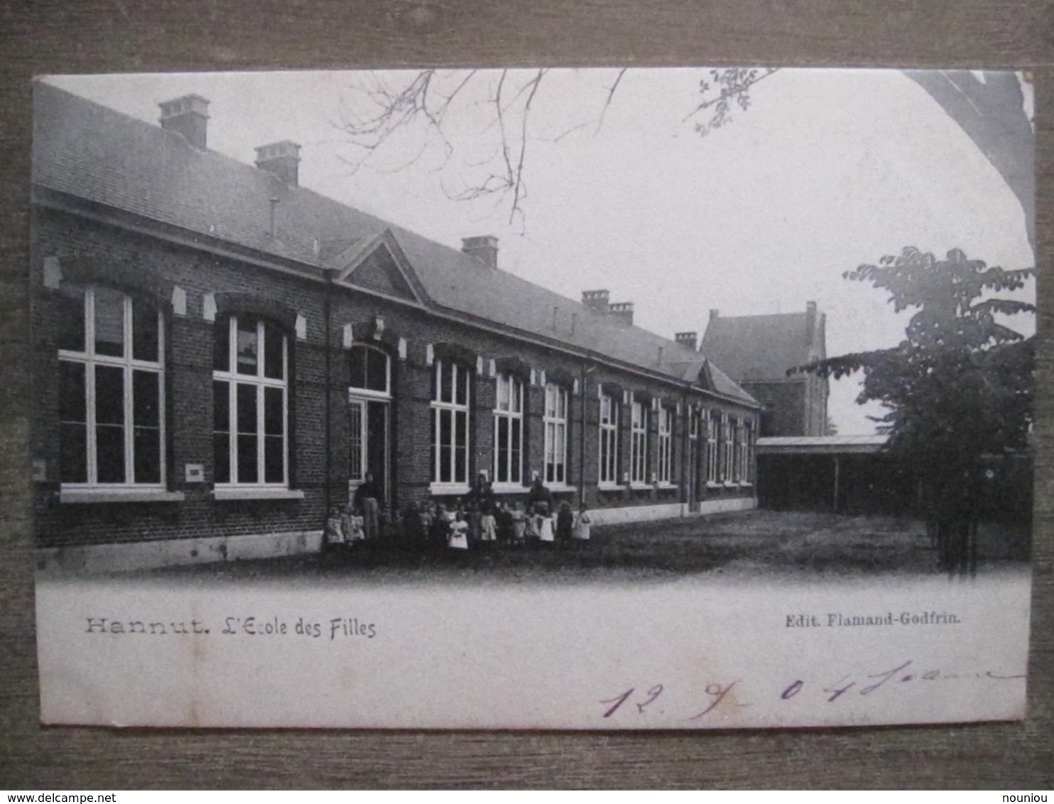 Cpa Hannut - L'école Des Filles - Edit. Flamand-Godfrin - 1904 - Hannut