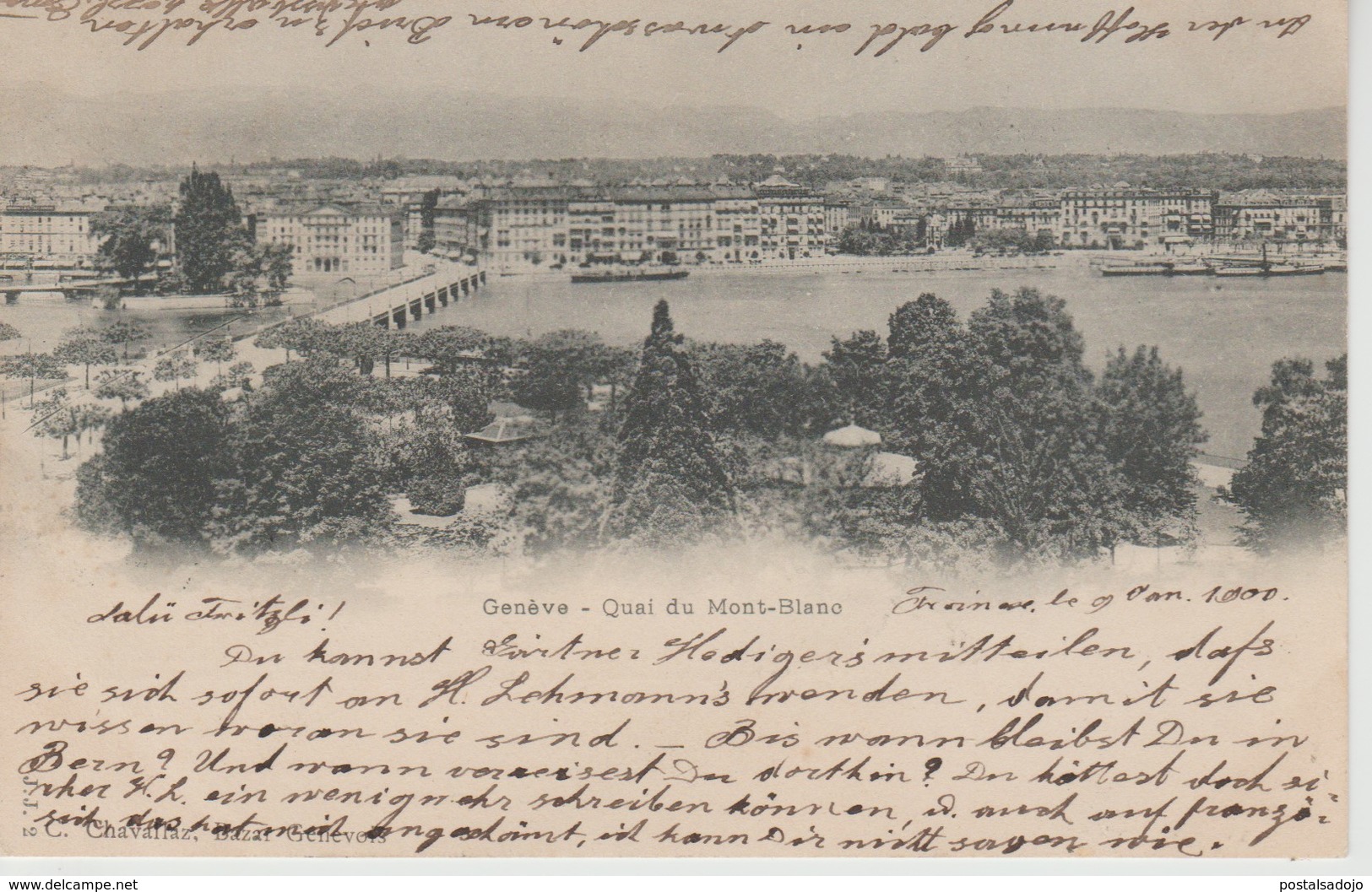 (CH1109) GENEVE. QUAI DU MONT BLANC ... NON DIVISEE - Genève