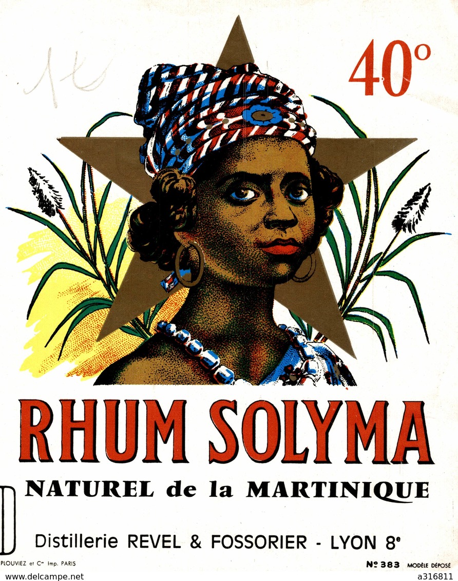 ETIQUETTE   RHUM SOLYMA - Rhum