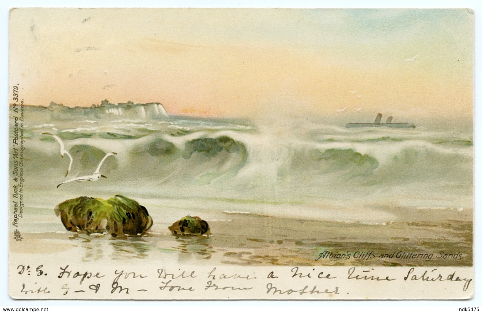 ALBION'S CLIFFS AND GLITTERING SANDS : (TUCK'S ART POSTCARD) - 1900-1949