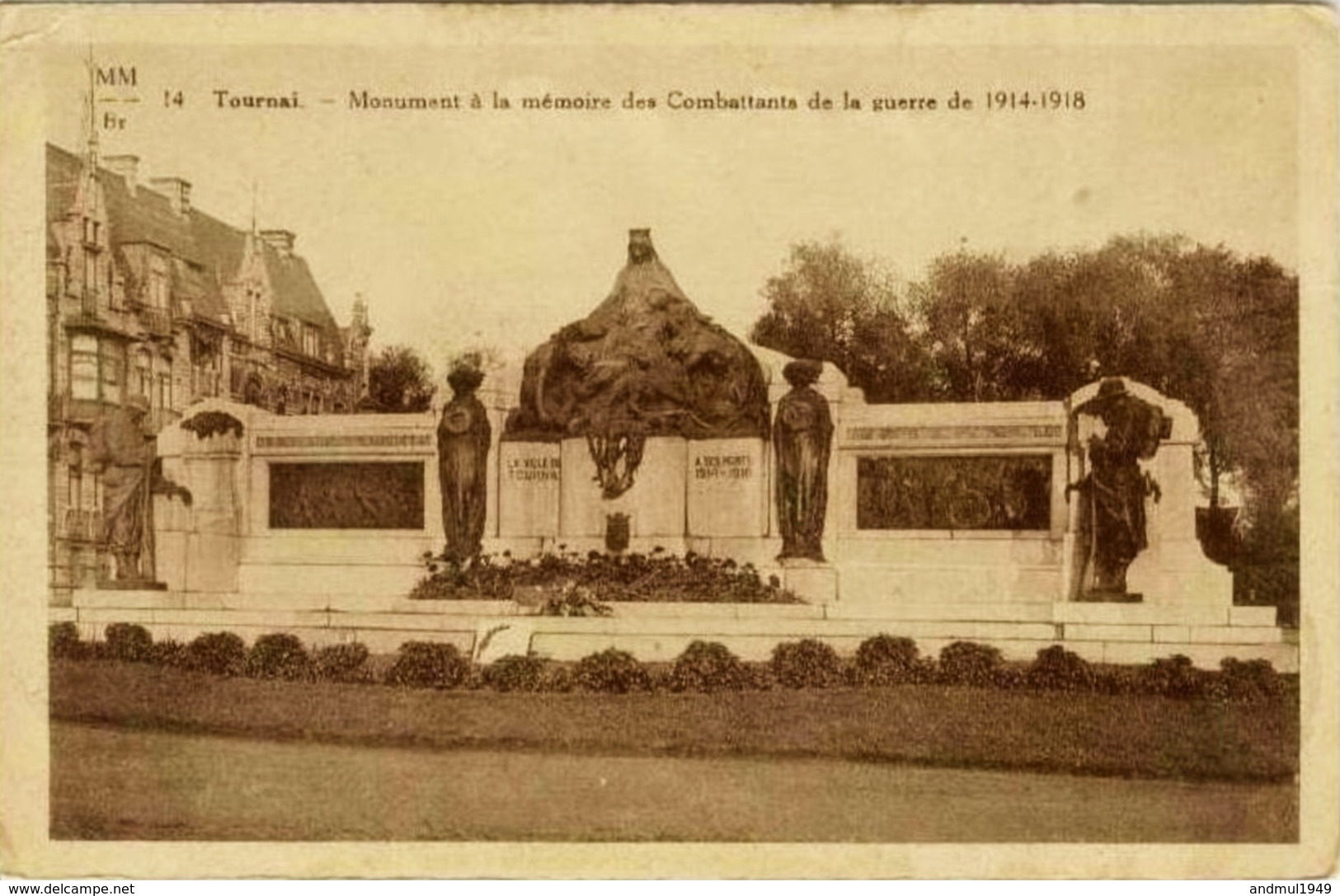 TOURNAI - Monument à La Mémoire Des Combattants De La Guerre 14-18 - Maison Hubeau-Marissens, Tournai - Marcovici - Doornik