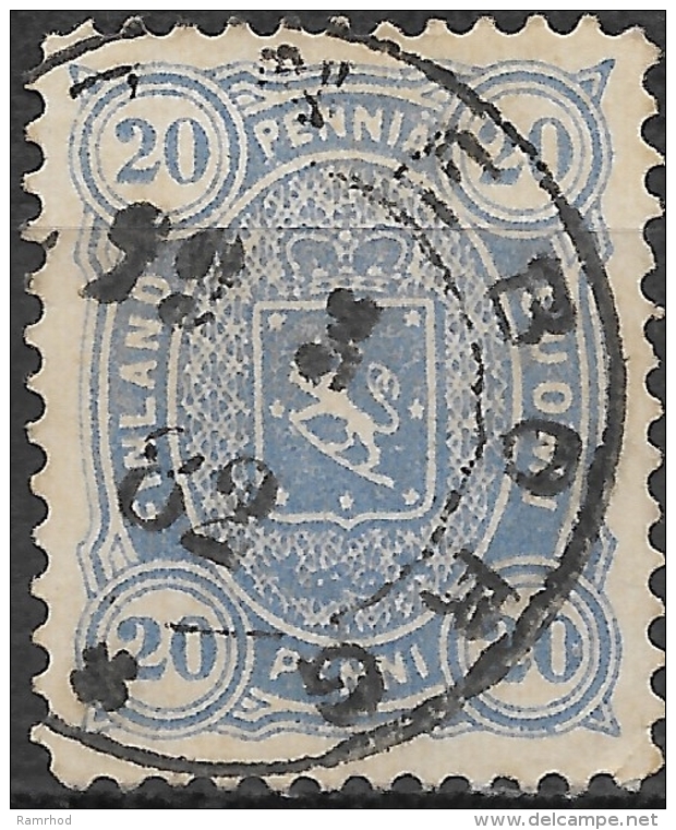 FINLAND 1875 Arms - 20p - Blue  FU - ...-1845 Prephilately