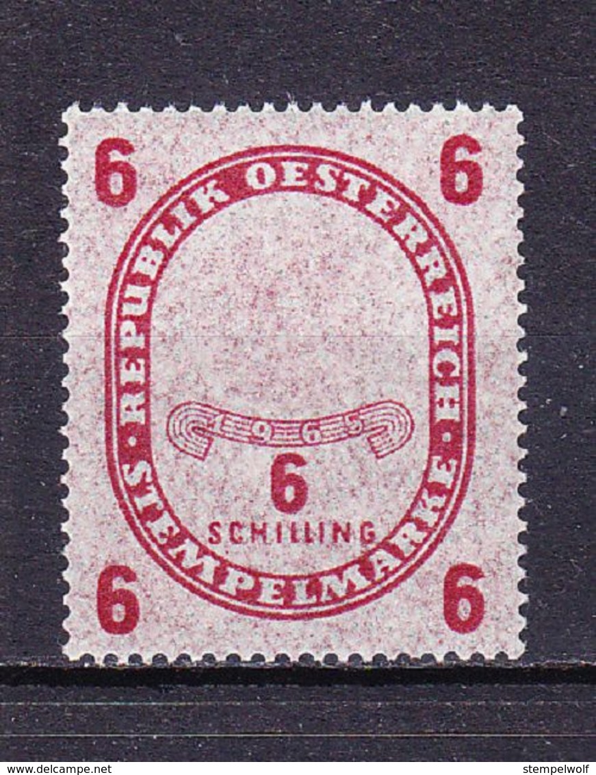 Oesterreich, Stempelmarke, 6 Schilling, 1965 (51563) - Gebührenstempel, Impoststempel