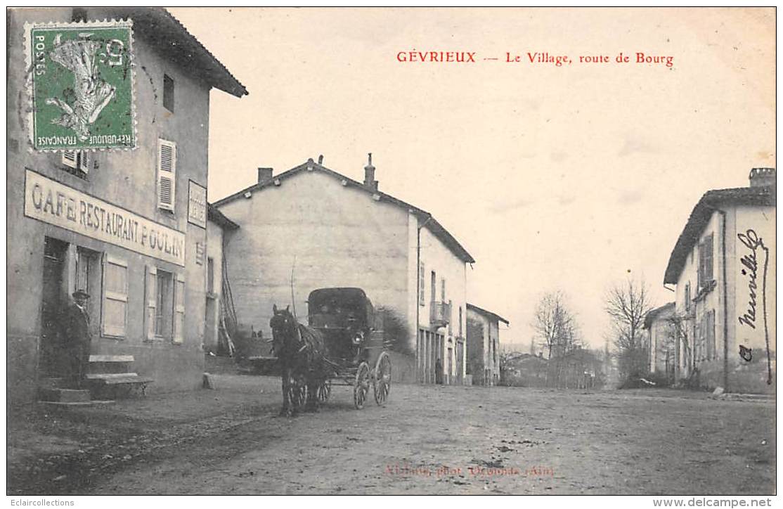 Gévrieux      01      Village. Café Restaurant Poulin    (voir Scan) - Non Classés