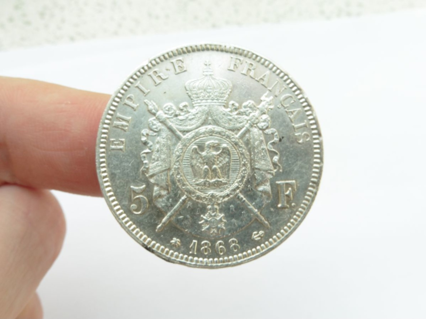 Superbe 5 F Argent 1868 A écu - Otros & Sin Clasificación