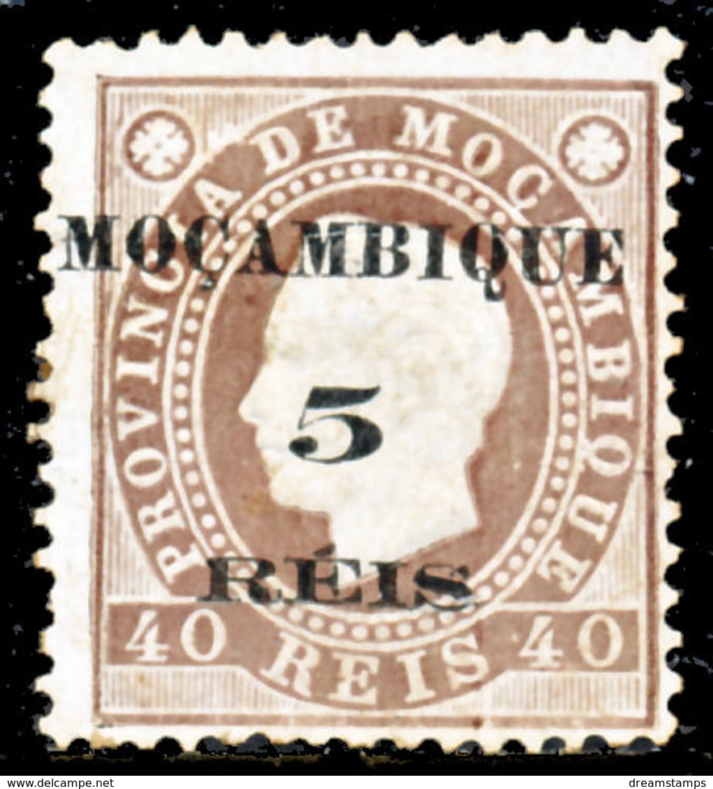 !										■■■■■ds■■ Mozambique 1898 AF#52(*) Local Surcharge 5 On 40 Réis (x0828) - Mozambique