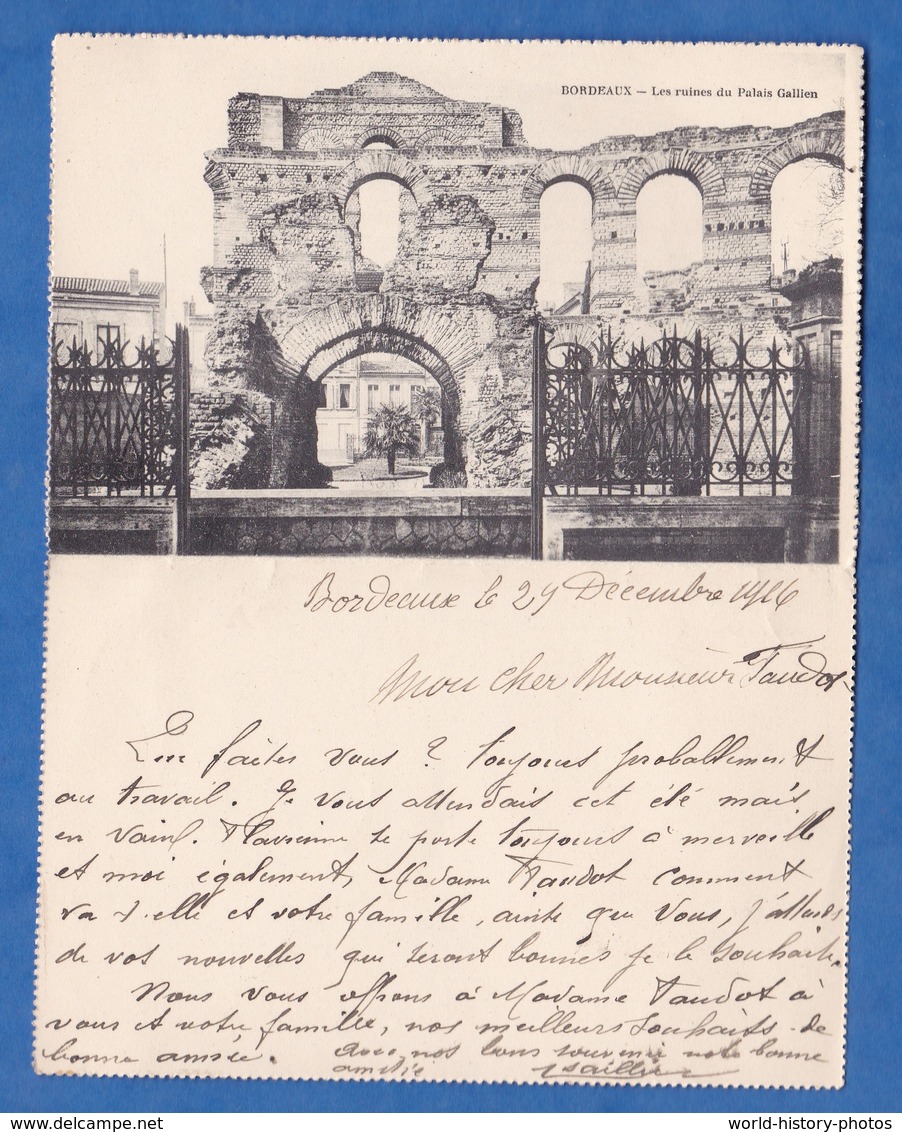 CPA Double - BORDEAUX - Timbre Union Des Sociétés De Gymnastique De France - Jusqu'au Bout - 1916 - Autres & Non Classés