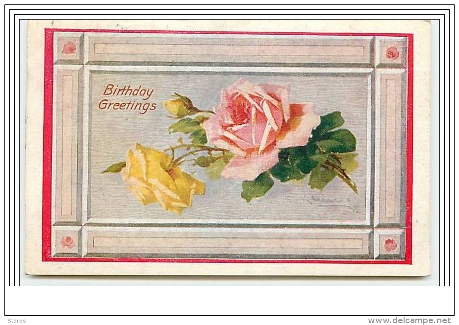C. Klein - Birthday Greetings - Roses - Klein, Catharina