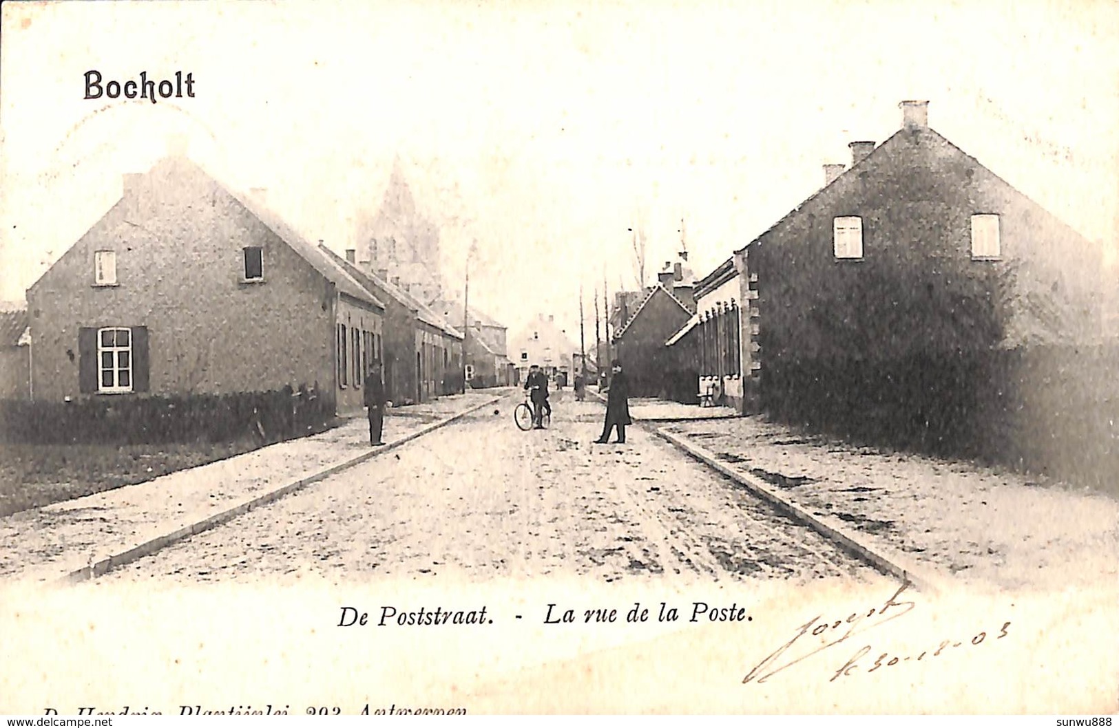 Bocholt - De Poststraat - La Rue De La Poste (animatie, D. Hendrix, 1903) - Bocholt