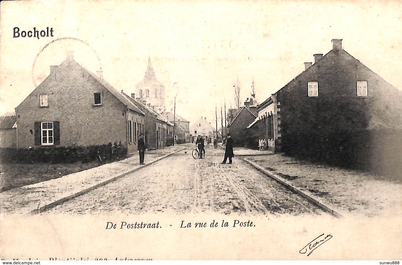 Bocholt - De Poststraat - La Rue De La Poste (animatie, D. Hendrix, 1904) - Bocholt