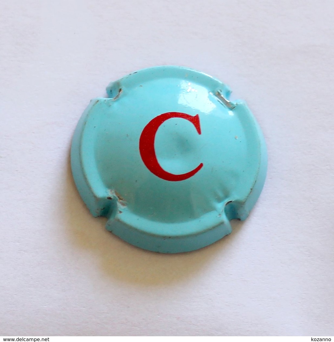 RARE CAPSULE DE MOUSSEUX - PLAQUE MUSELET CRÉMANT - CHAMPOMY " C " BLEU ET ROUGE - Sparkling Wine