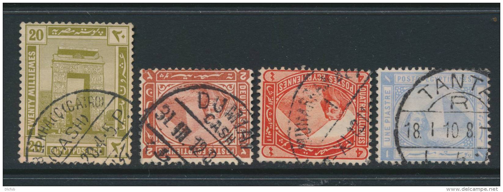 EGYPT, Postmarks BHAB EL KHALQ, DUMIAT, MUHARRAH BEY, TANTA - 1915-1921 Brits Protectoraat