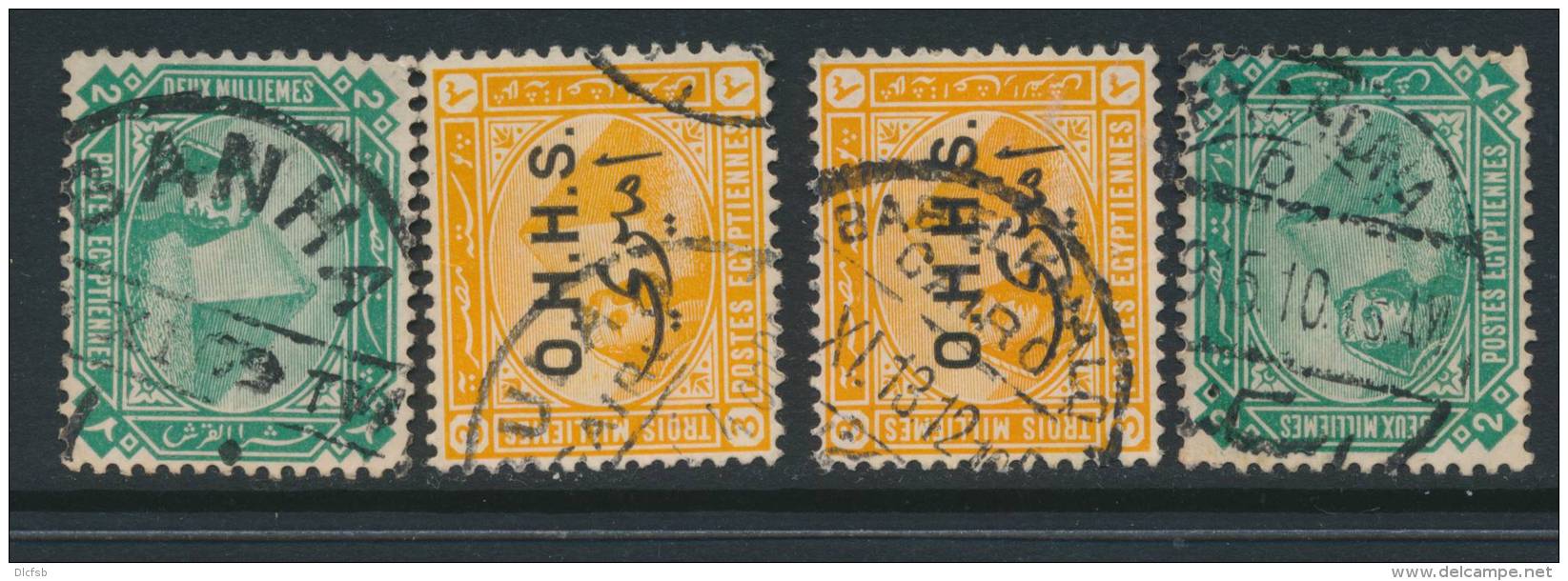 EGYPT, Postmarks BANHA, BULAQ, BHAB EL KHALQ, ALEXANDRIA - 1915-1921 Brits Protectoraat