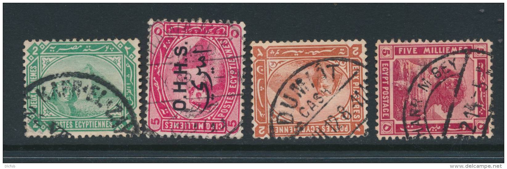 EGYPT, Postmarks KAFR EL ZAIYAT, DAWAWIN, DUMIAT, MUHARRAH BEY - 1915-1921 Brits Protectoraat