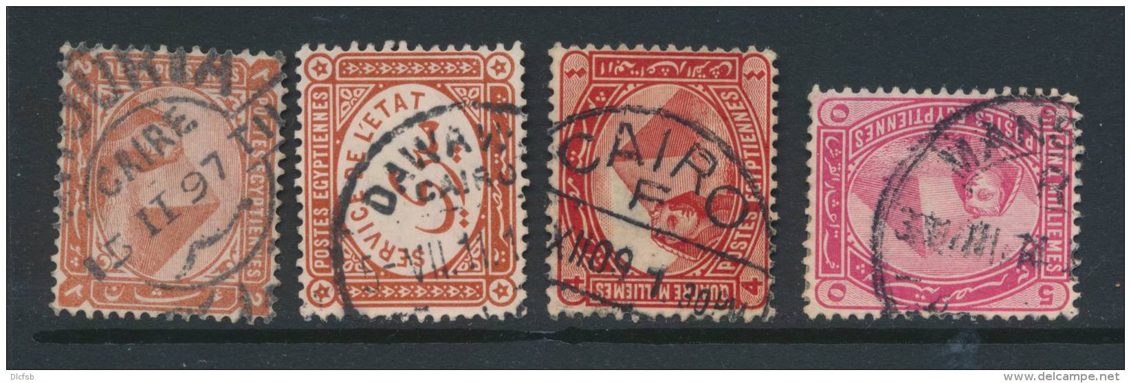 EGYPT, Postmarks CHOURIA CAIRO, DAWAWIN, CAIRO, MANSURA - 1915-1921 Brits Protectoraat