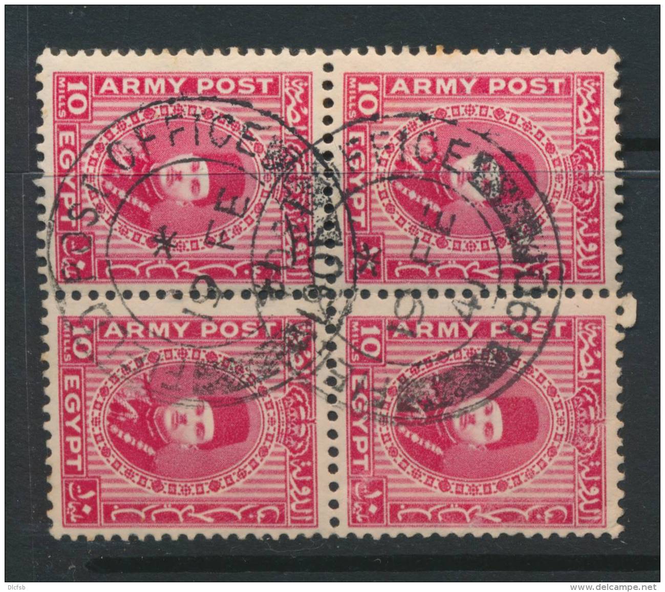 EGYPT, Postmark FIELD POST OFFICE 190 - 1915-1921 Brits Protectoraat