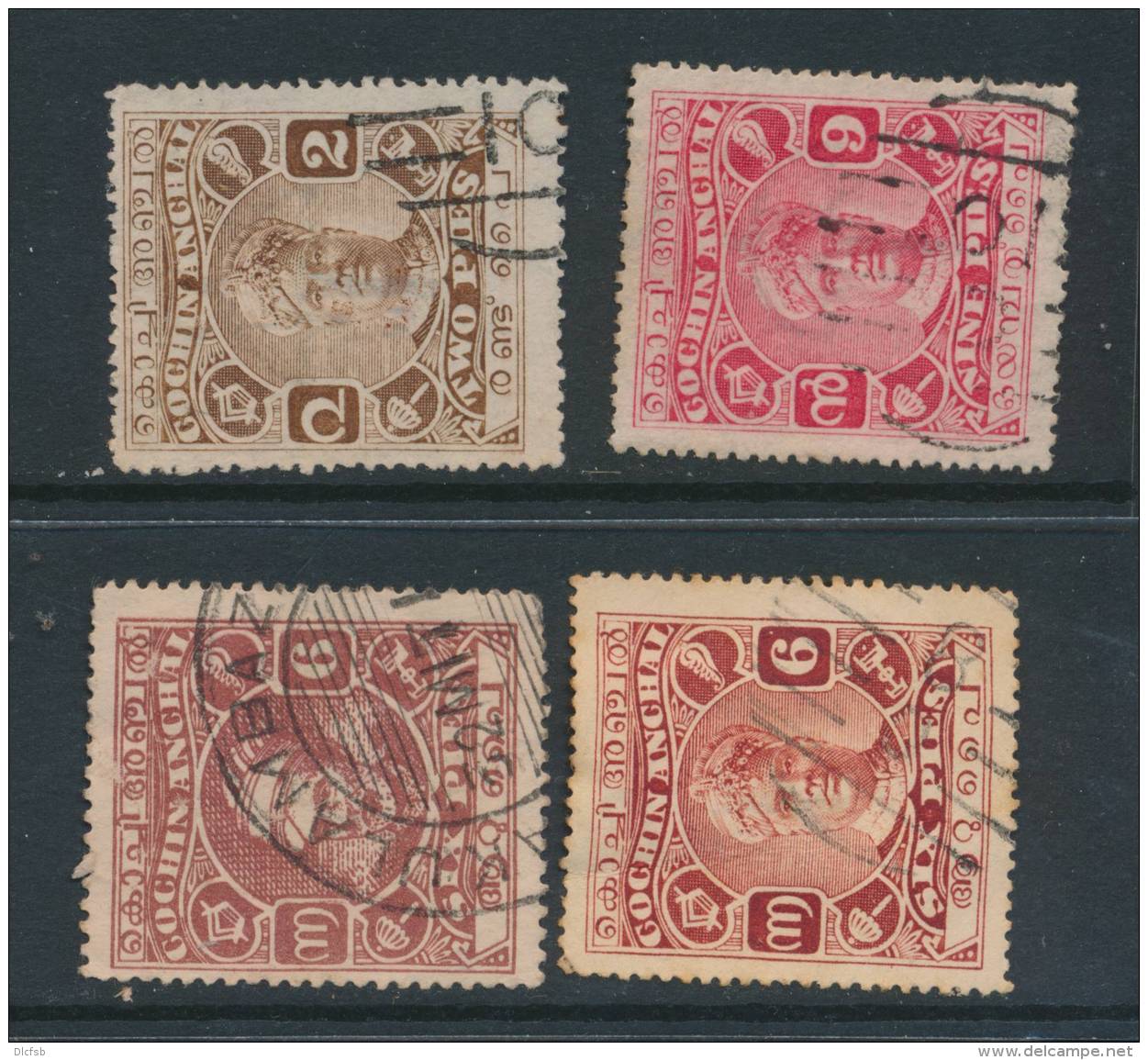 INDIAN STATES/COCHIN, Four Postmarks - Cochin