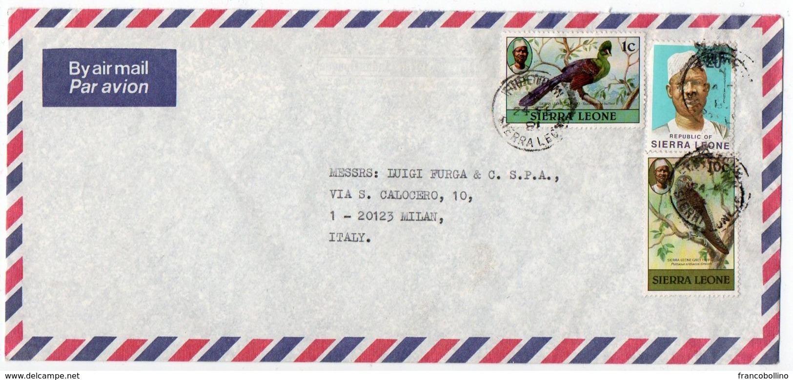 SIERRA LEONE - AIR MAIL COVER TO ITALY 1981 / THEMATIC STAMPS-BIRD - Sierra Leone (1961-...)