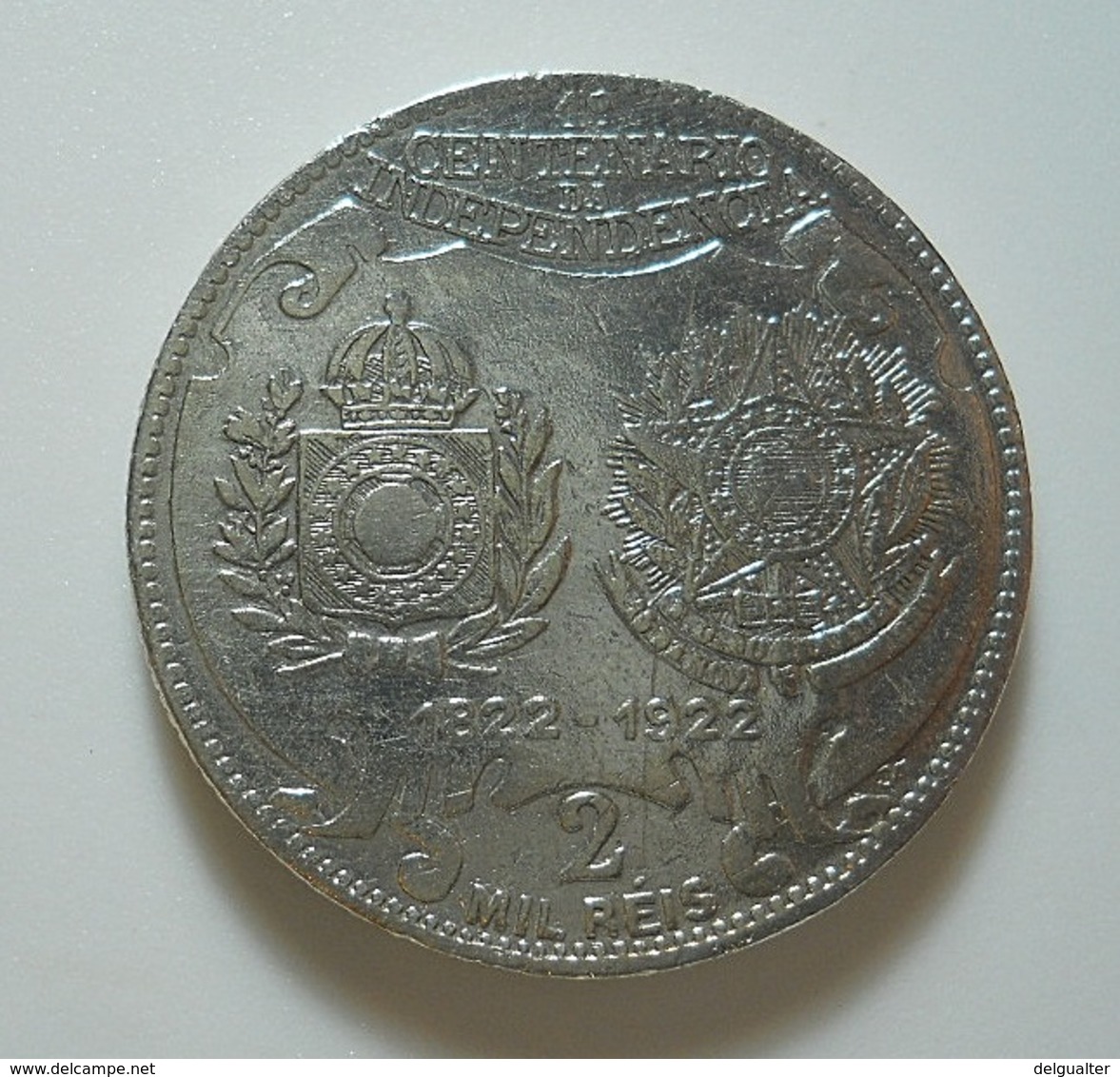 Brazil 2000 Reis 1922 Silver - Brasil