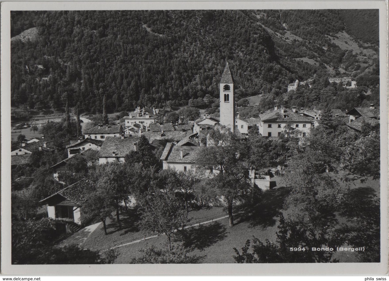 Bondo (Bergell) Generalansicht - Photo: Albert Steiner - Bondo