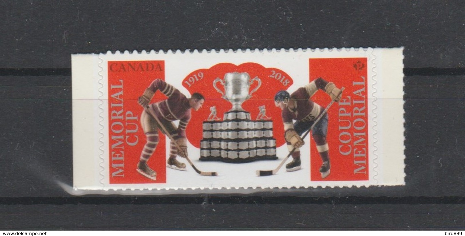2018 Canada Memorial Cup Hockey Single Stamp From Booklet MNH - Timbres Seuls