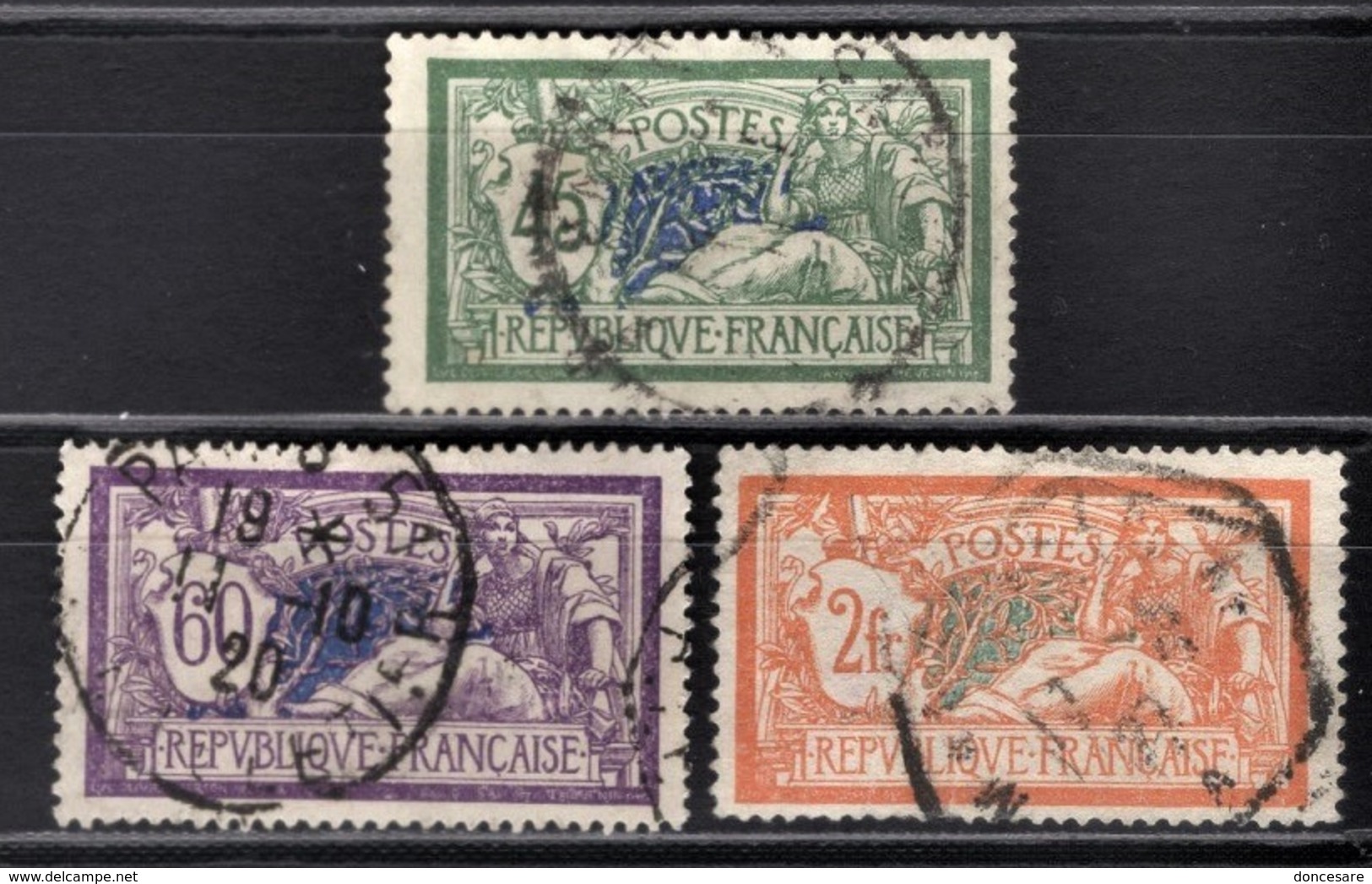 FRANCE 1906 / 1920 - SERIE Y.T. N° 143 A 145  - 3 TP OBLITERES.. - Oblitérés