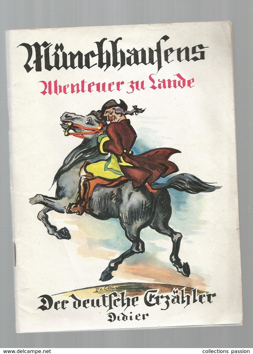 MÜNCHHAUSENS , Abenteuer Zu Lande ,46 Pages ,illustrations ,1961, Base Léxicale En Français , Frais Fr 2.85e - School Books