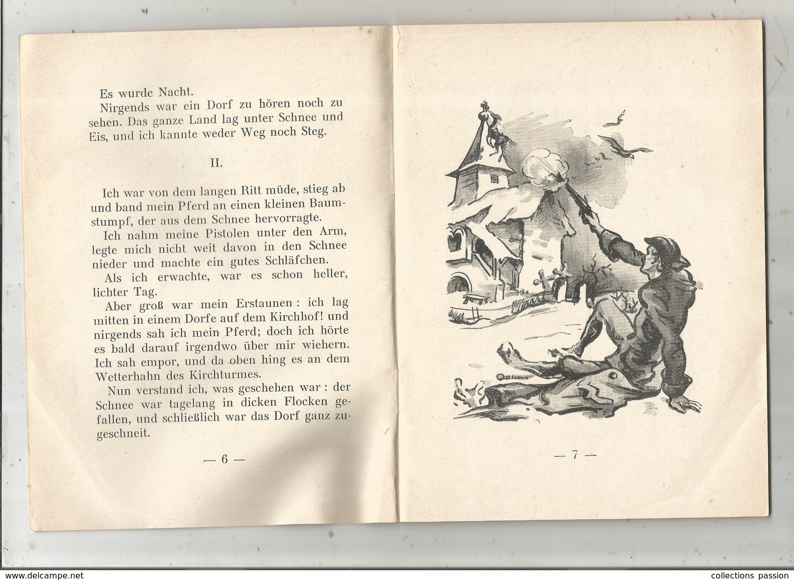 MÜNCHHAUSENS , Abenteuer Zu Lande ,46 Pages ,illustrations ,1961, Base Léxicale En Français , Frais Fr 2.85e - School Books
