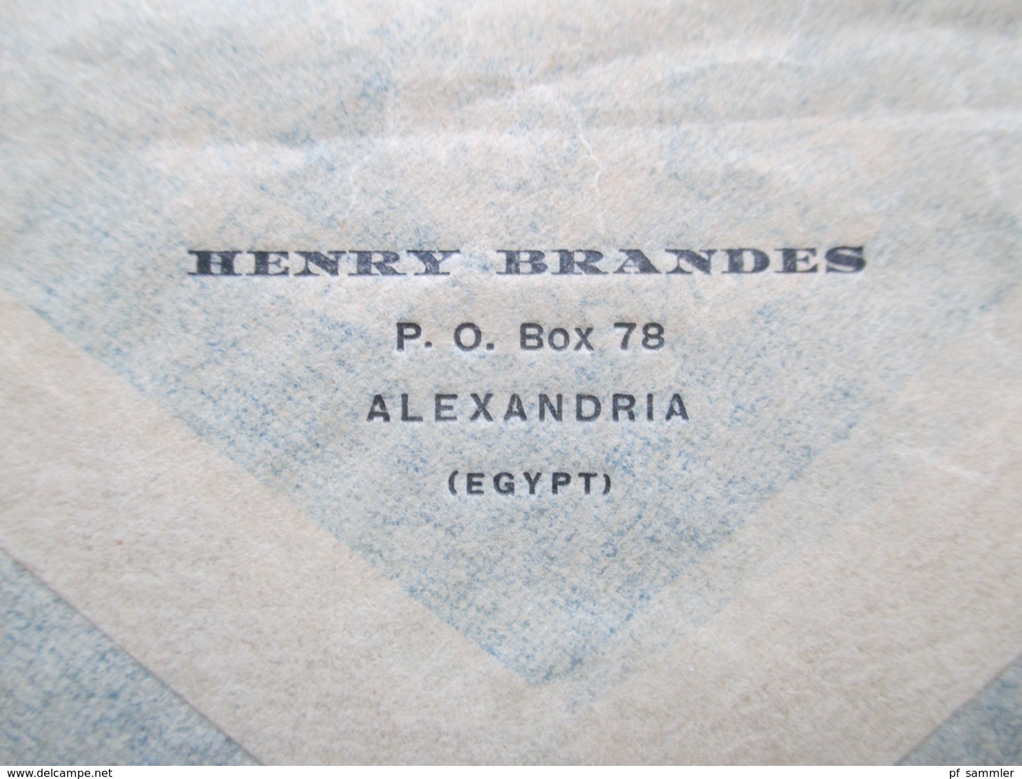 Ägypten Ca. 1930er Jahre Air Mail / Luftpost Nach Holland. Henry Brandes Alexandria - Storia Postale