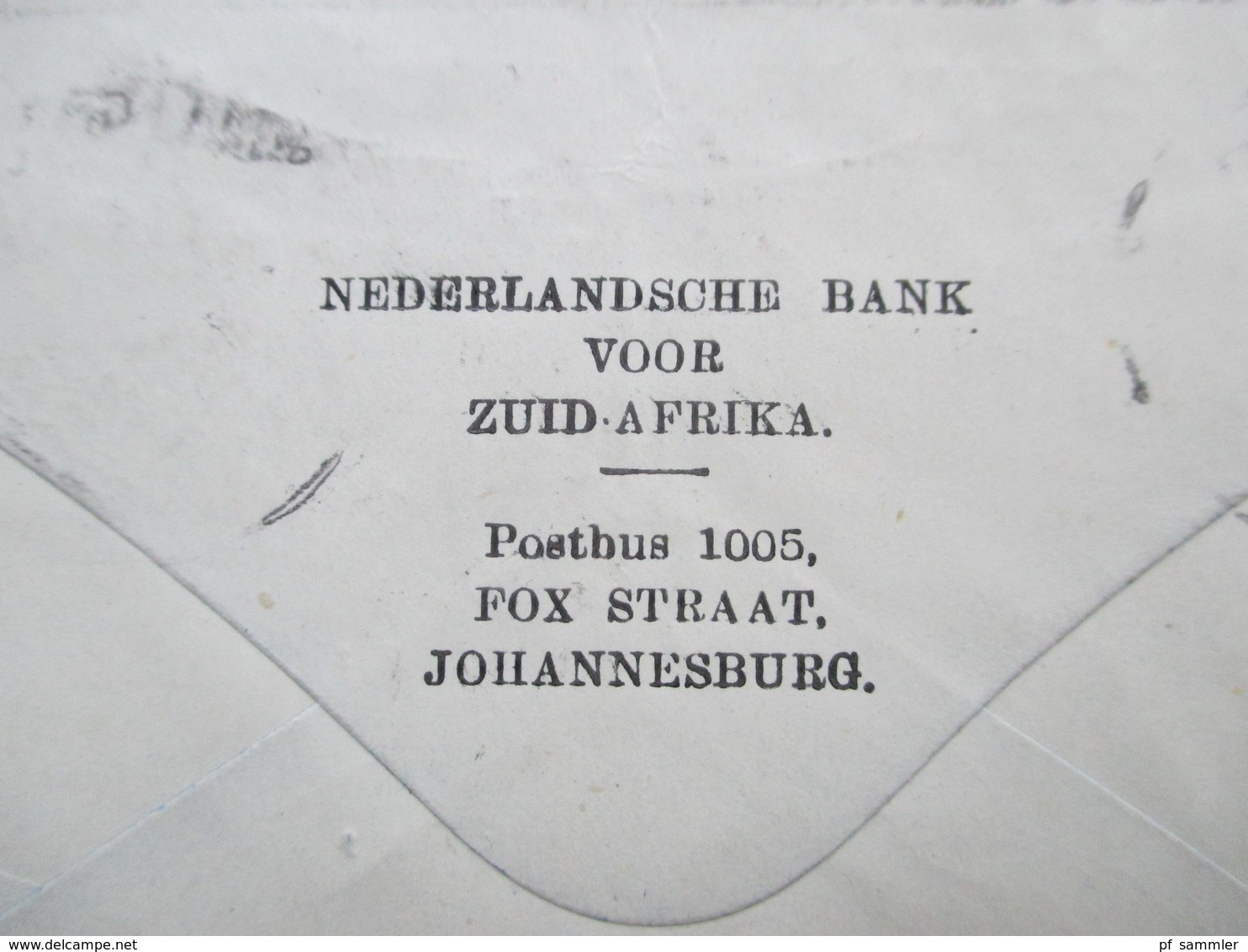 Süd Afrika / South Africa Kleine Marke! Nederlandische Bank Voor Zuid - Afrika. Johannesburg - Briefe U. Dokumente