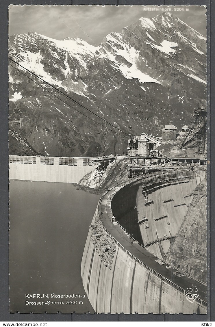 Austria, "Kaprun, Moserboden-u. Drossen-Sperre, 2000 M." The Construction Of The Dam, 1956. - Kaprun