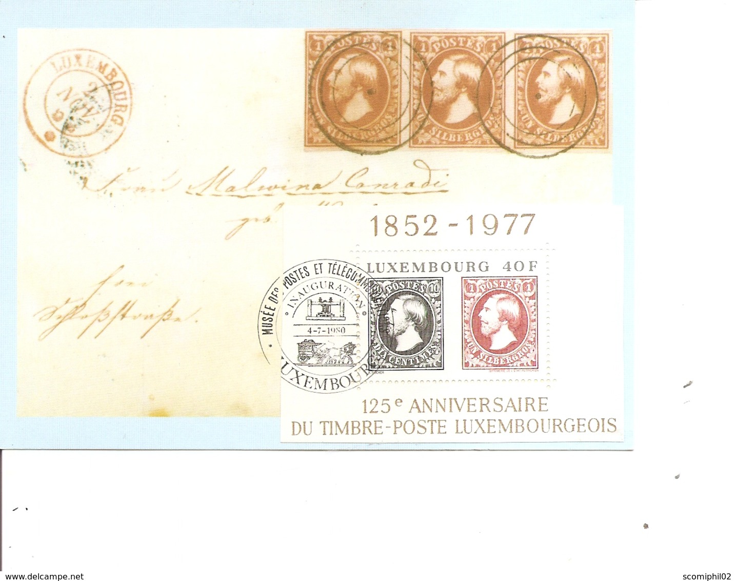 Timbres Sur Timbres ( Carte Commémorative Du Luxembourg De 1980 Avec BF à Voir) - Timbres Sur Timbres