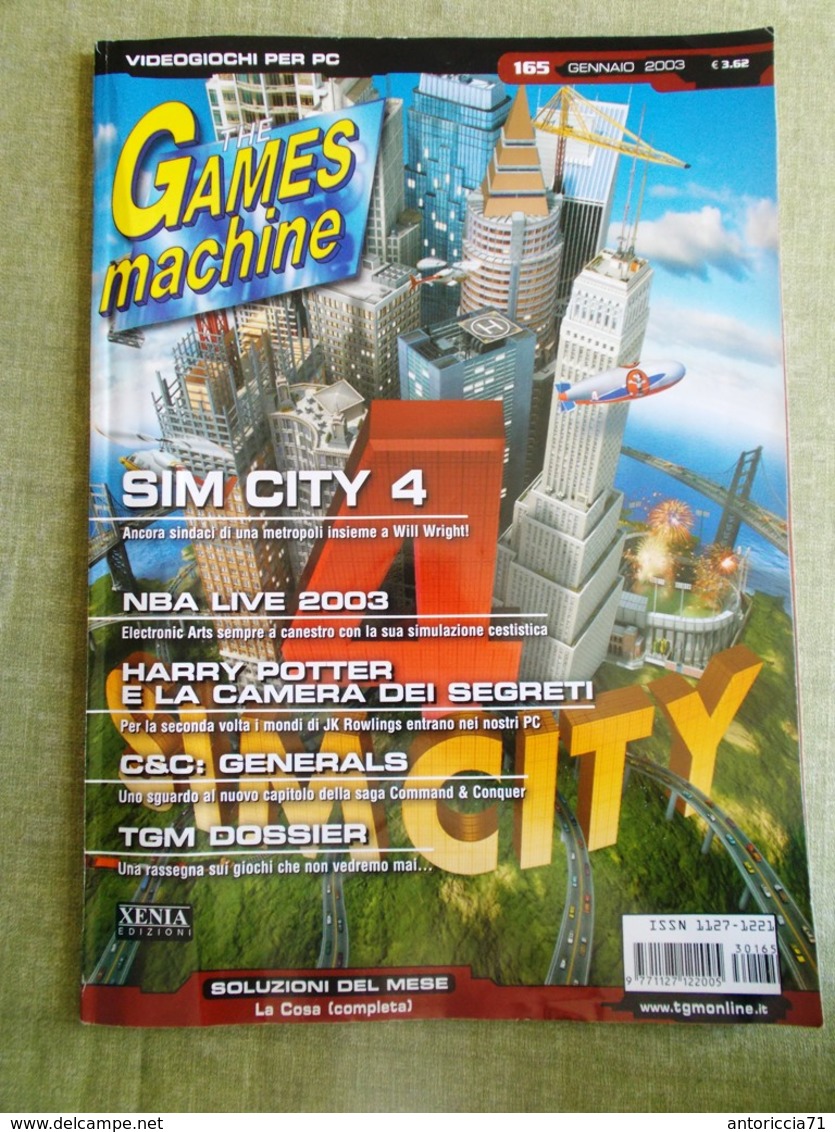 Rivista TGM The Games Machine Nr. 165 Gennaio 2003 Videogiochi PC SIM CITY NBA - Informatik