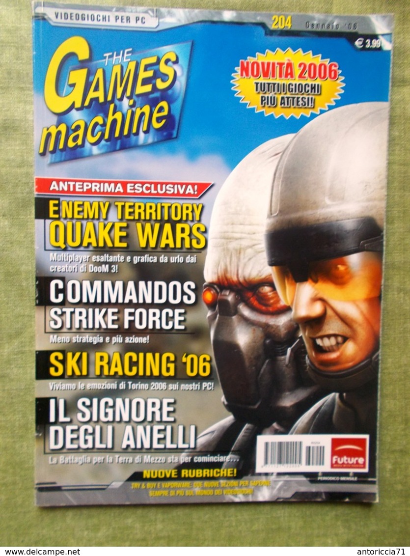 Rivista TGM The Games Machine Nr. 204 Gennaio 2006 Videogiochi PC Quake Wars - Informatica