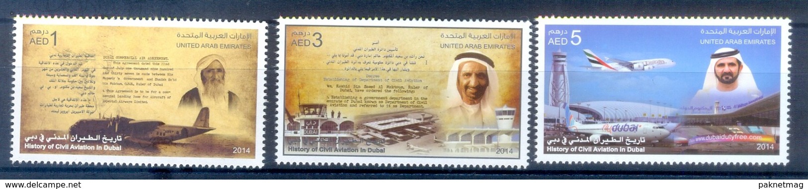 F173- United Arab Emirates 2014. History Of Aviation In Dubai. - United Arab Emirates (General)