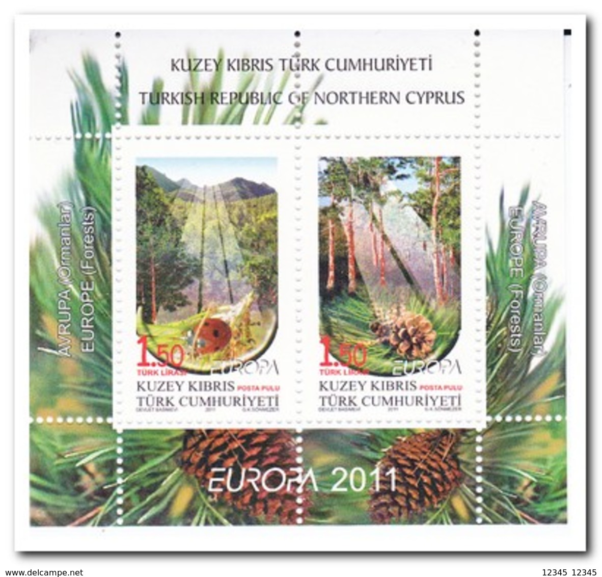 Turks Cyprus 2011, Postfris MNH, Europe, Cept, Trees - Nuevos