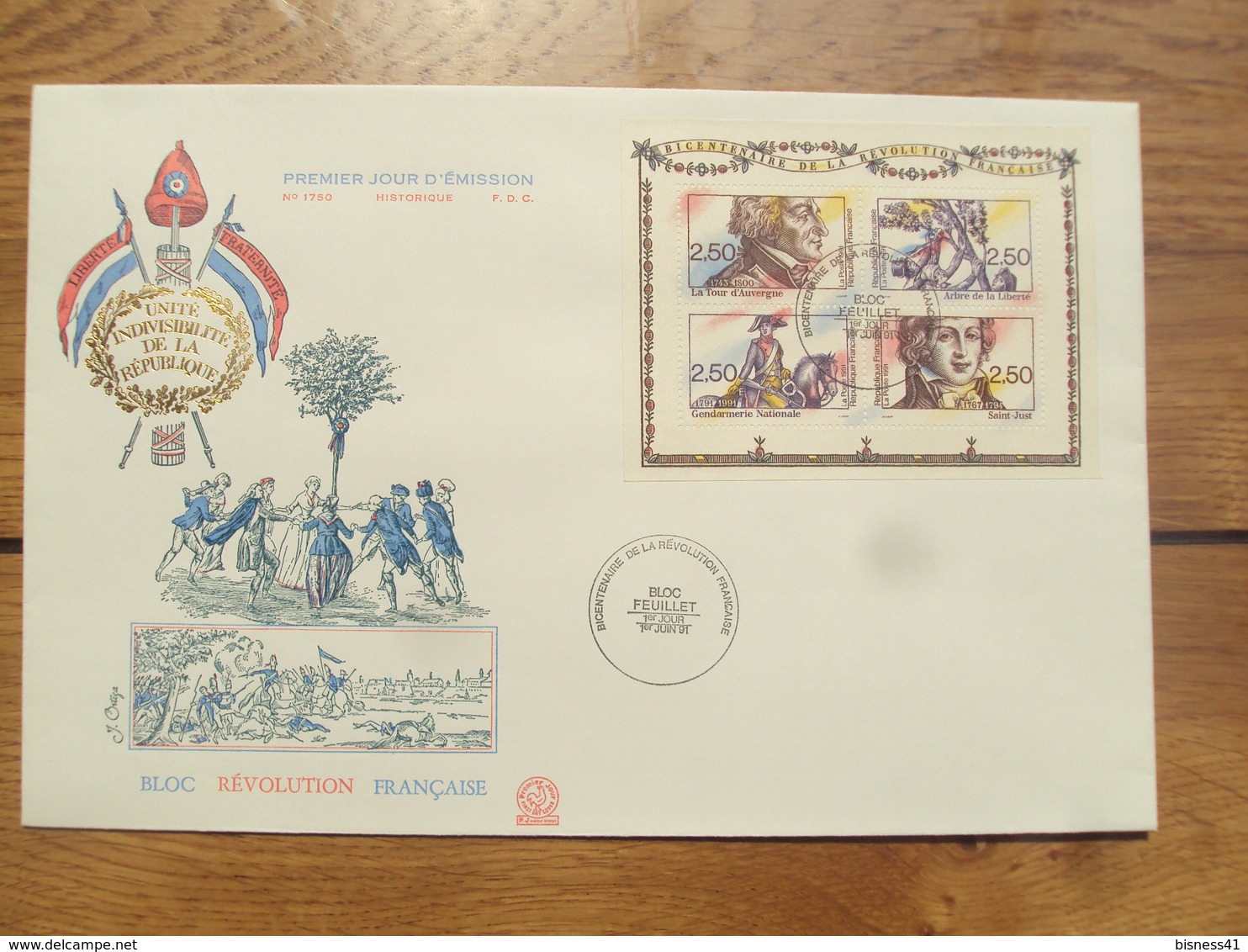 Révolution Française  BF 13 // Premier Jour FDC //  1 Enveloppe Max //  1991 - 1990-1999